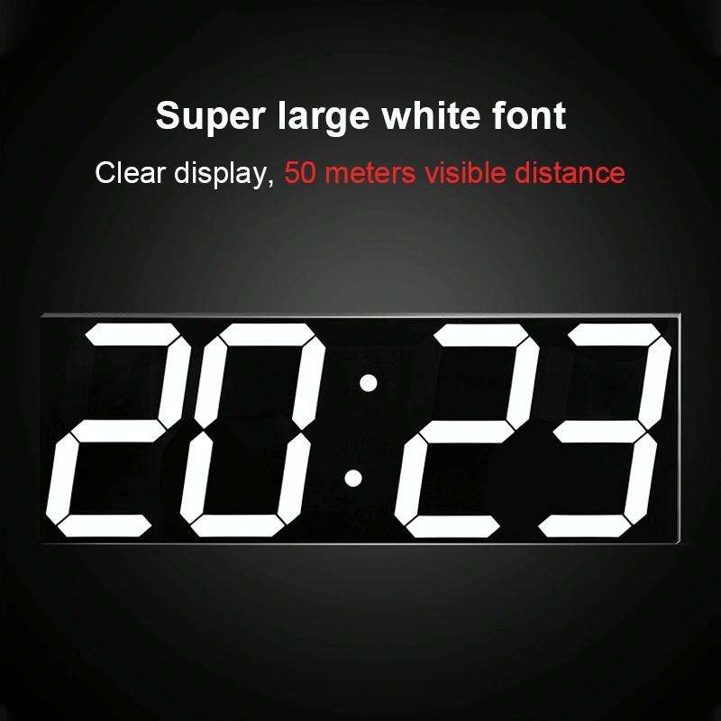 LED Digital Clock Living Room Wall Clock Creative WIFI Clock US Plug, Style:4 Bit WIFI, Color:Hol...