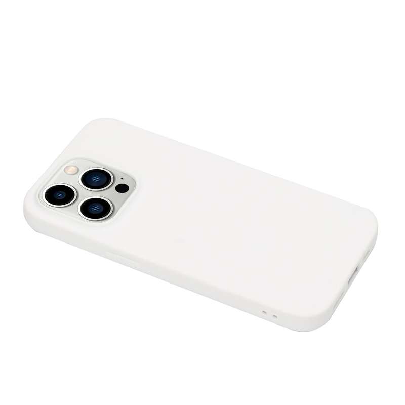 For iPhone 14 Pro Max Solid Color Frosted Silicone Phone Case(White)