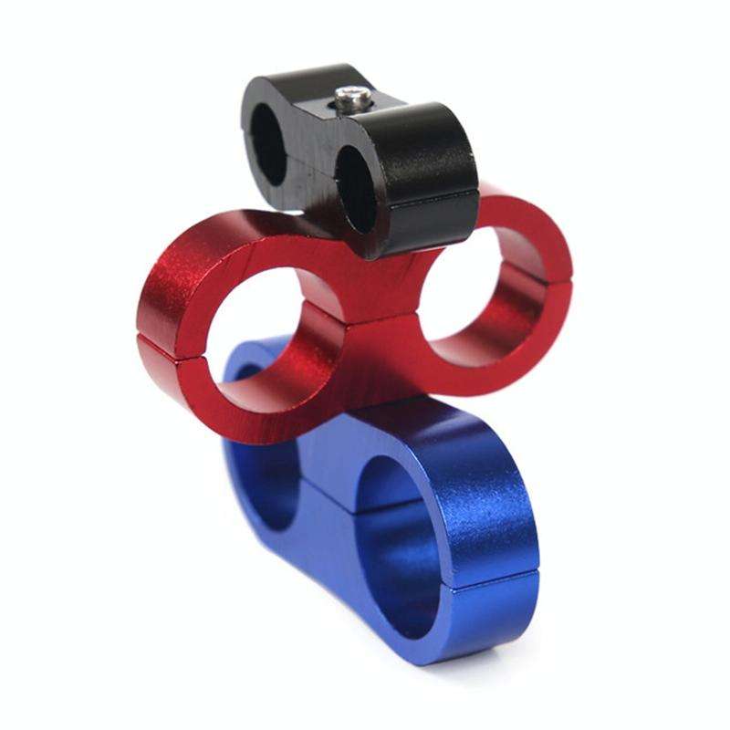 AN12 Automotive 2-hole High Pressure Tubing Fixing Clip Car Tubing Clamp Aluminum Alloy Clip Tubi...