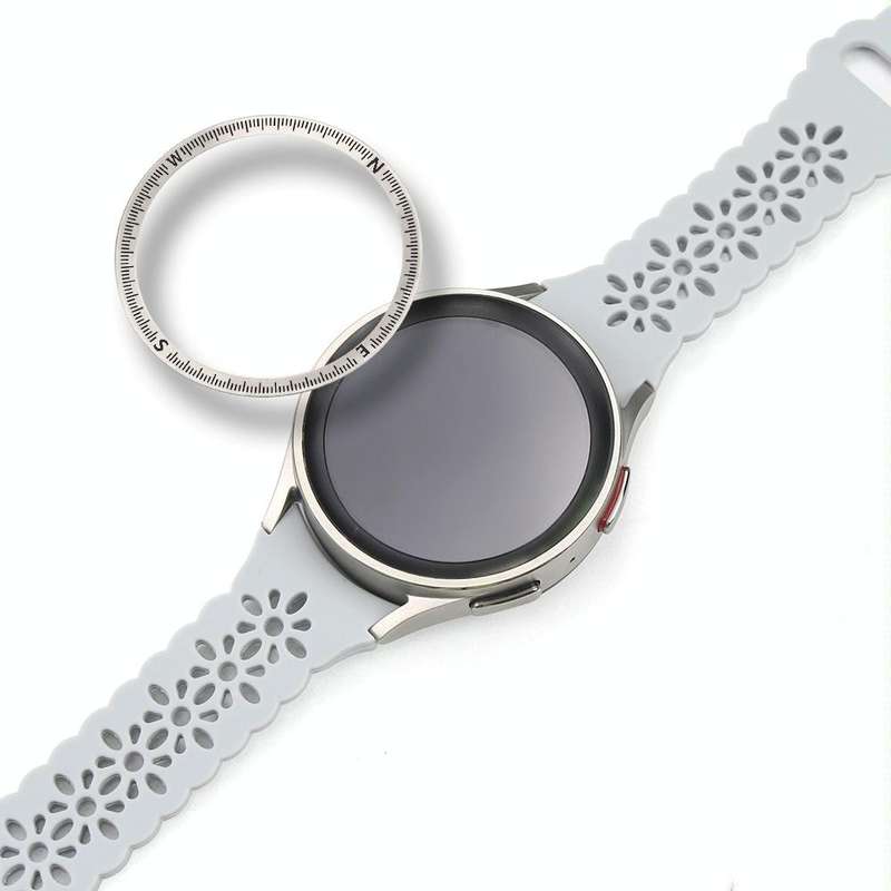 For Samsung Galaxy Watch 5 Pro Compass Scale Metal Watch Bezel(Black)