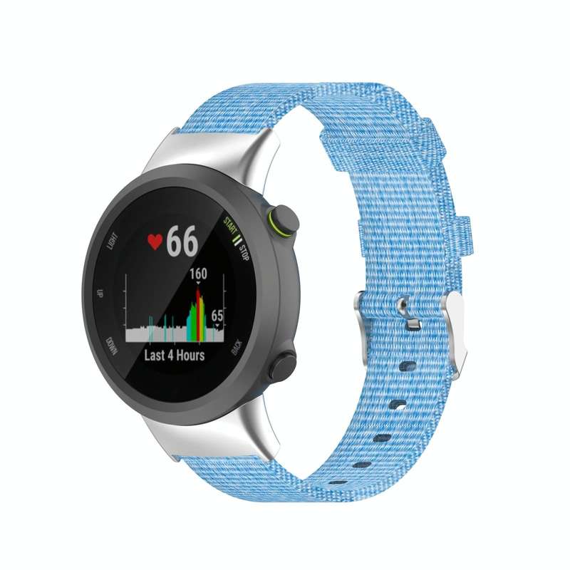 For Garmin Forerunner 45 / 45S / Swim 2 Universal Nylon Canvas Watch Band(Sky Blue)