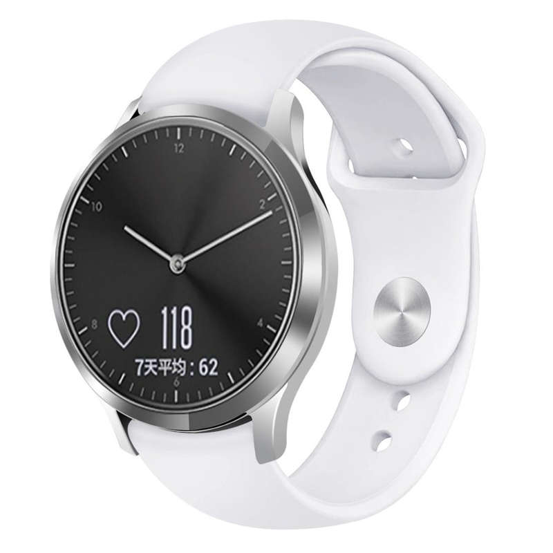 For Garmin Vivoactive 3 / Vivomove HR Solid Color Reverse Buckle Silicone Watch Band, Size: Small...