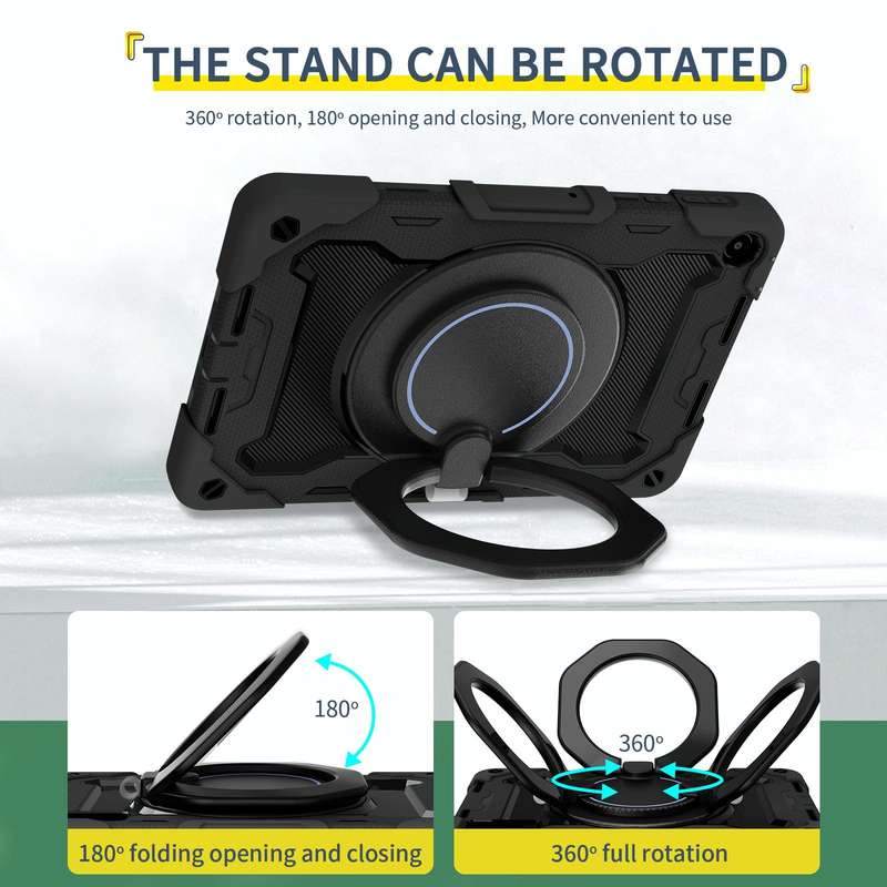 For Huawei MatePad SE 10.4 2023 Armor Contrast Color Silicone + PC Tablet Case(Black)