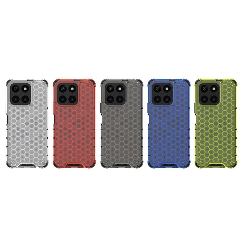 For Honor X6A 4G Shockproof Honeycomb Phone Case(Green)