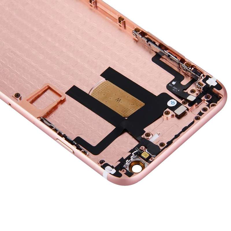 Full Housing Back Cover with Power Button & Volume Button Flex Cable for iPhone 6(Rose Gold)