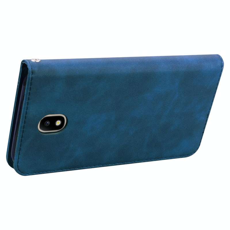 For Samsung Galaxy J7 / J730 (EU) Frosted Business Magnetic Horizontal Flip PU Leather Case with ...