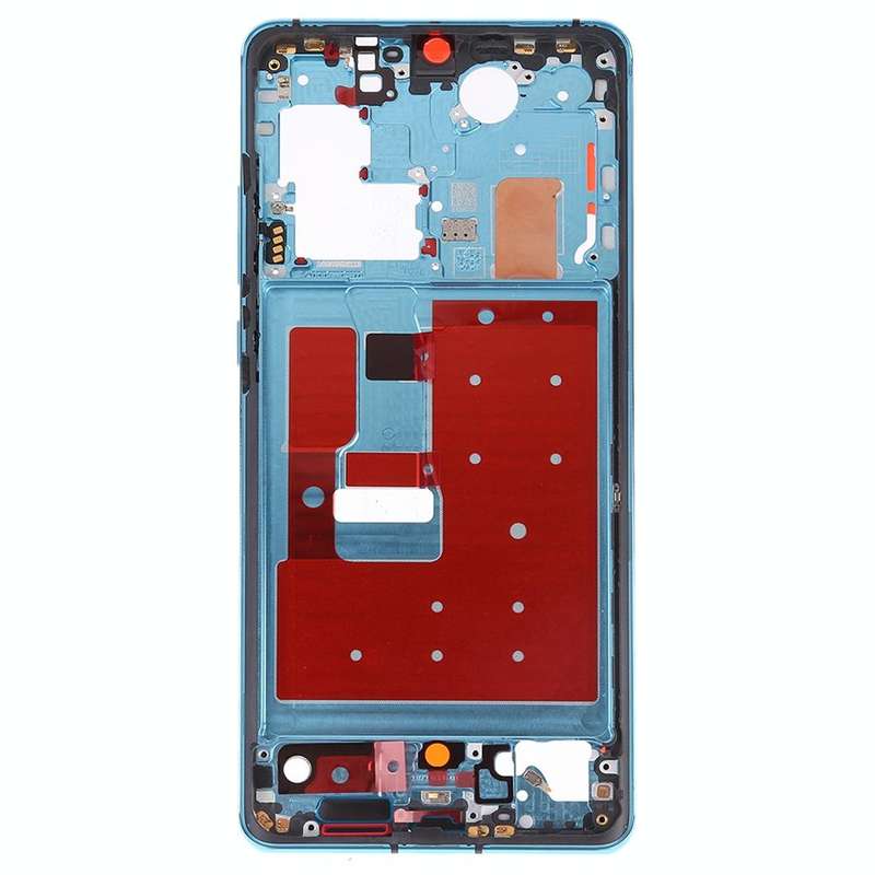 Front Housing LCD Frame Bezel Plate with Side Keys for Huawei P30 Pro(Twilight)