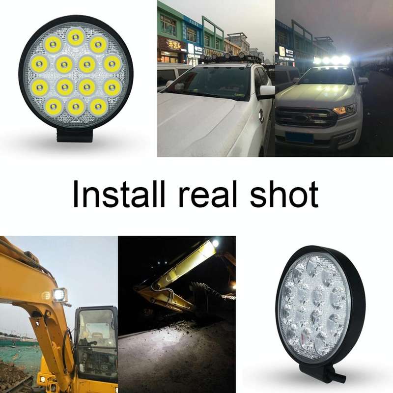 10.5W White Light Round-Shaped Waterproof Car Boat Marine Work Lights Spotlight LED Bulbs, DC 9-30V