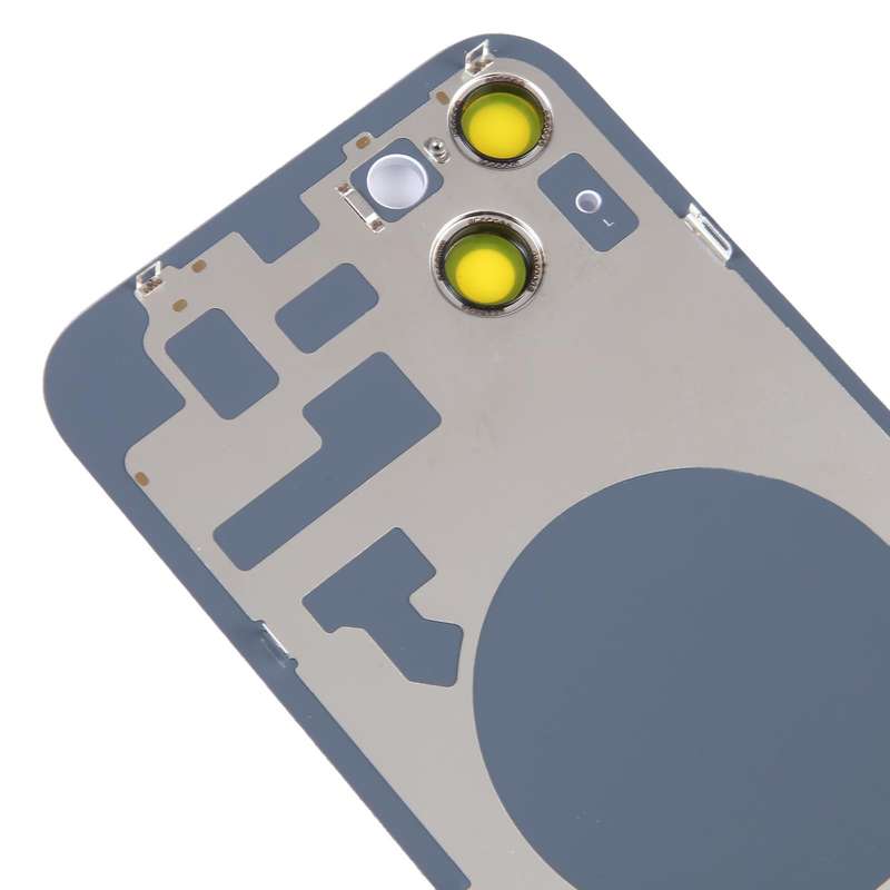 Glass Battery Back Cover with Holder for iPhone 14 Plus(Purple)