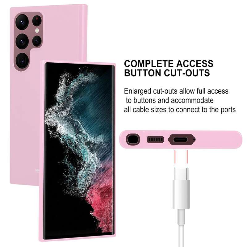 For Samsung Galaxy S23 Ultra 5G GOOSPERY PEARL JELLY Shockproof TPU Phone Case(Pink)