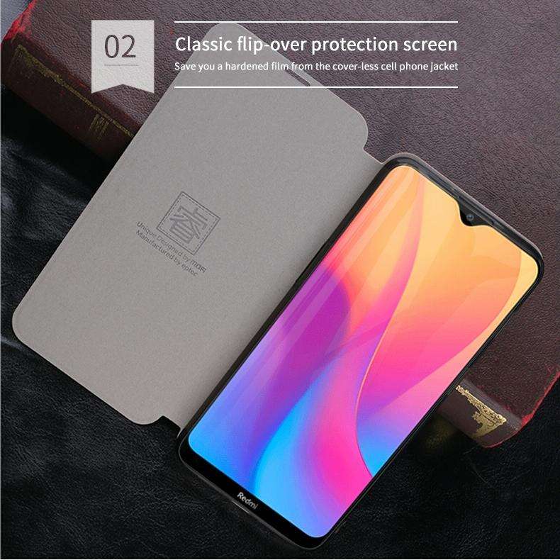 For Xiaomi RedMi 8A MOFI Rui Series Classical Leather Flip Leather Case With Bracket Embedded Ste...