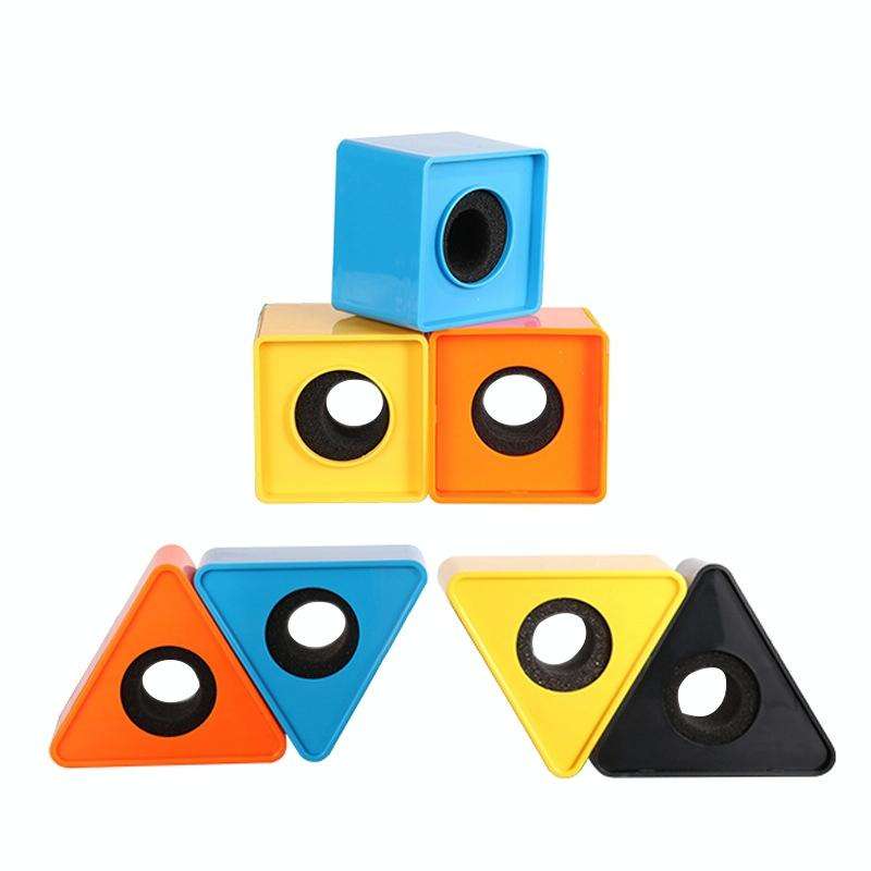 Interview Microphone Logo Flag Station, Spec: Square Blue