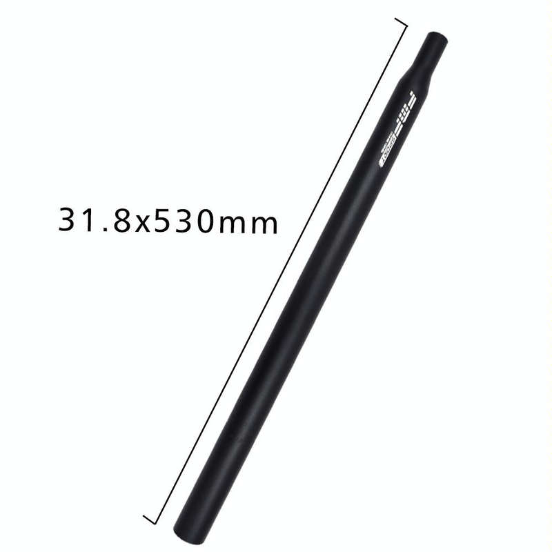 FMFXTR Aluminum Alloy Mountain Bike Extended Seat Post, Specification: 31.8x530mm (Black)