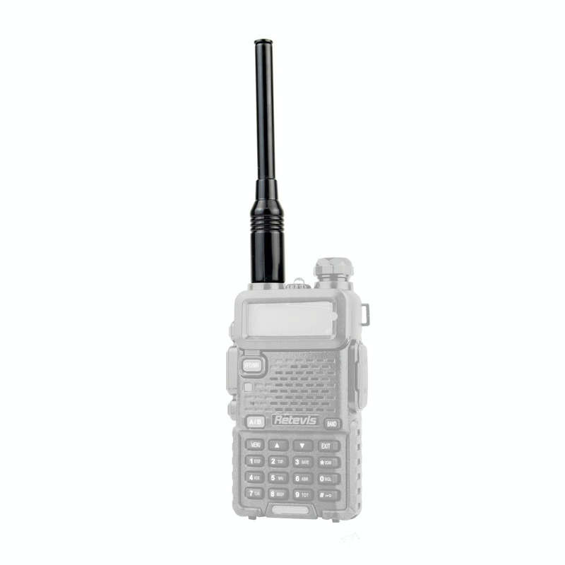 RETEVIS RT-773 136-174+400-480MHz SMA-F Famale Dual Band Whip Antenna for H-777/RT-5R/RT-B6/RT-5R...