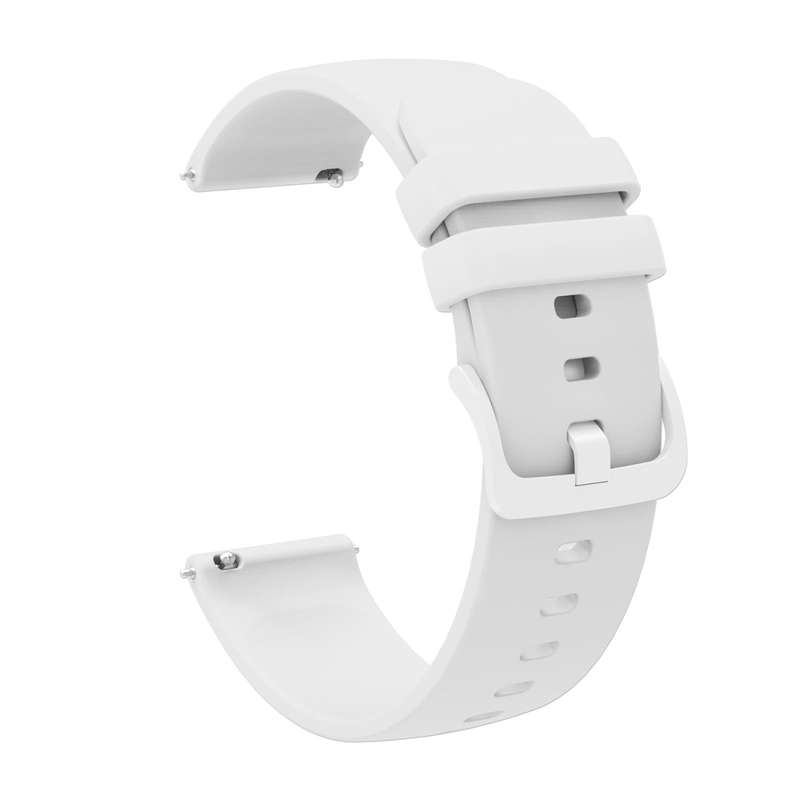 For Garmin Vivoactive 4S 18mm Solid Color Soft Silicone Watch Band(White)