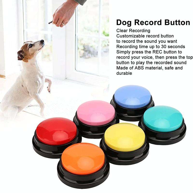 Pet Communication Button Dog Vocal Box Recording Vocalizer, Style: Recording Model(White)