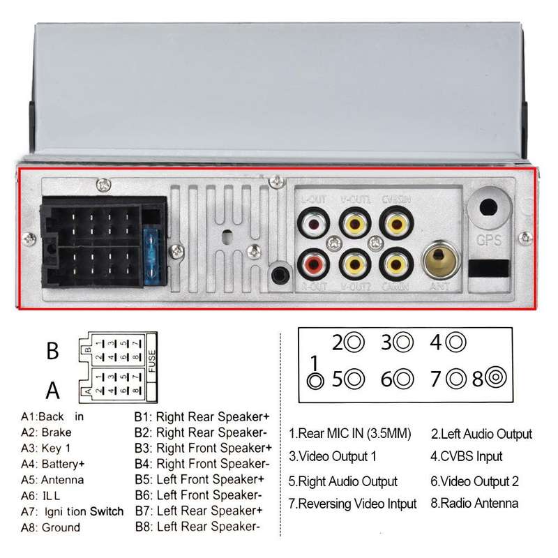A3061 7 Inches MP5 Bluetooth Player Universal Wired CarPlay Reversing Image Integrated, Style: St...