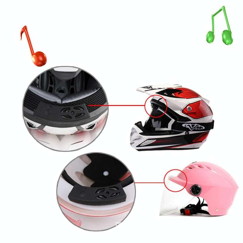Motorcycle ABS Shell Helmet Bluetooth Stereo Speaker for iOS and Android
