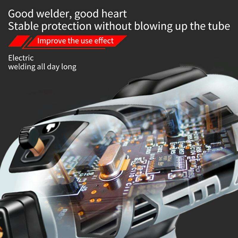 Handheld Welding Machine Home Small Portable Inverter Welder(Gray EU Plug 220V)