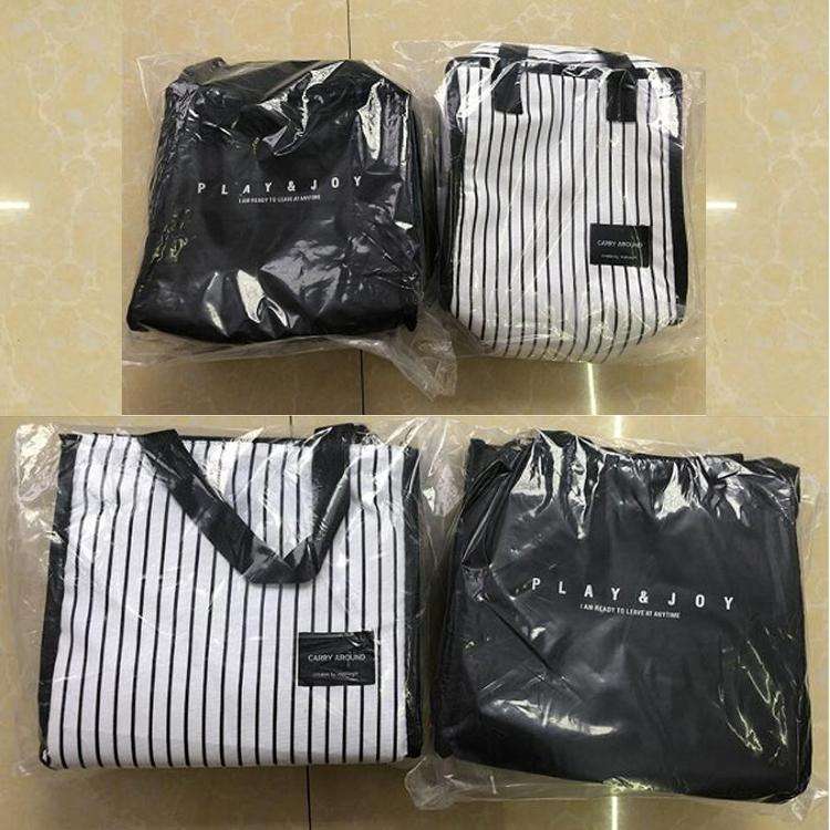 Multifunctional Portable Insulated Lunch Box Bag(Lunch White Stripes)