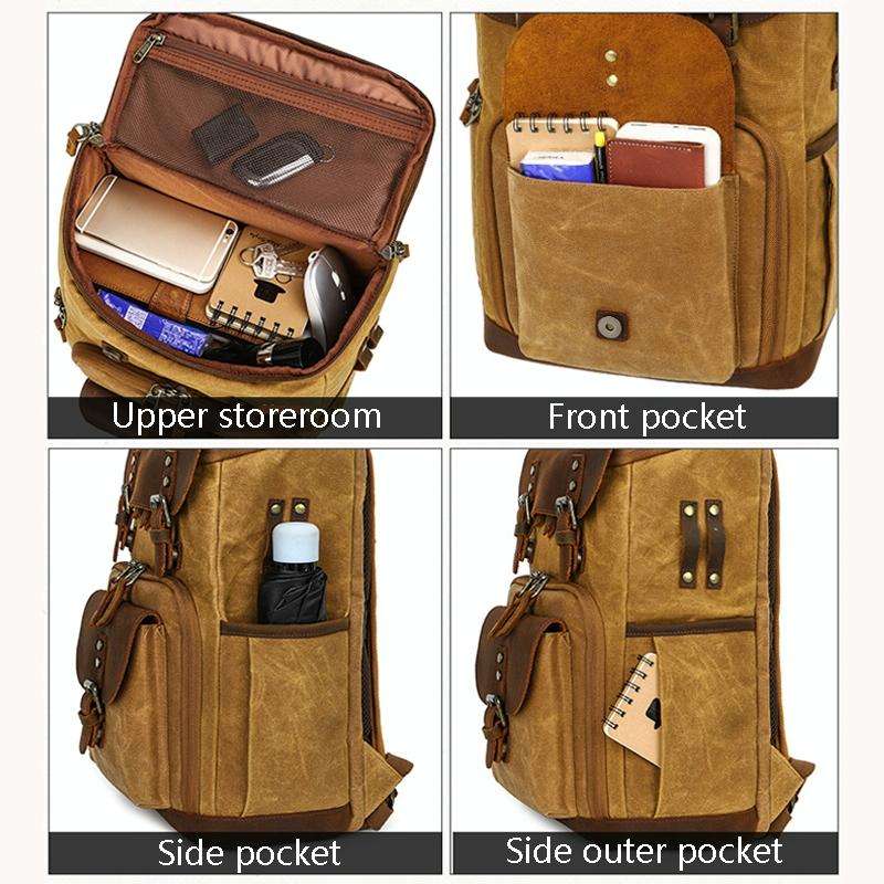 K-86 Casual Shoulder Camera Bag Contrast Waterproof Batik Canvas Single Digital Camera Photo Back...