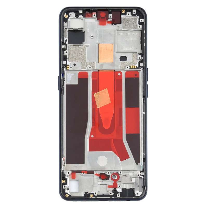 For OPPO Reno3 5G/Reno3 4G PCHM30 CPH2043 Front Housing LCD Frame Bezel Plate (Black)