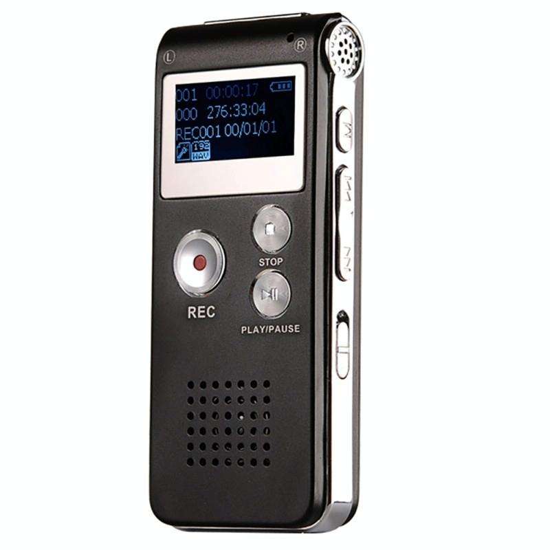 SK-012 4GB USB Dictaphone Digital Audio Voice Recorder with WAV MP3 Player VAR Function(Black)