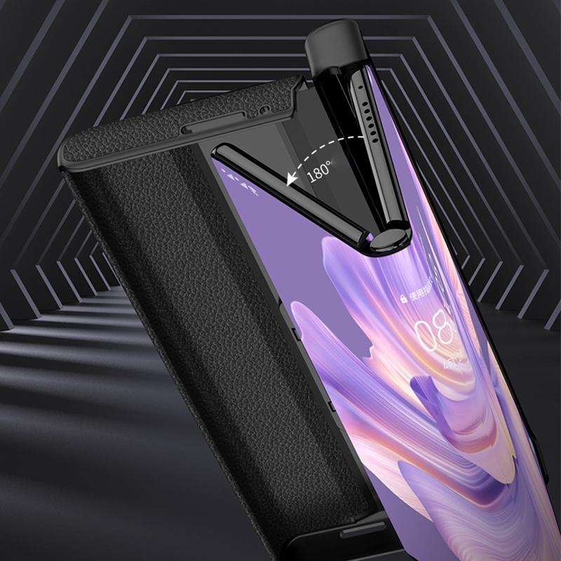 For Huawei Mate Xs 2 GKK Full Coverage Folding Leather Phone Case with Holder(Black)