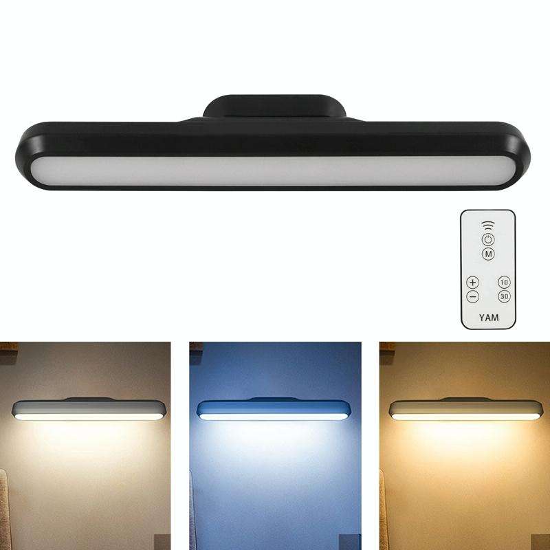 Desk Tricolor Temperature Learning Reading Lights, Style: Rechargeable (Black)