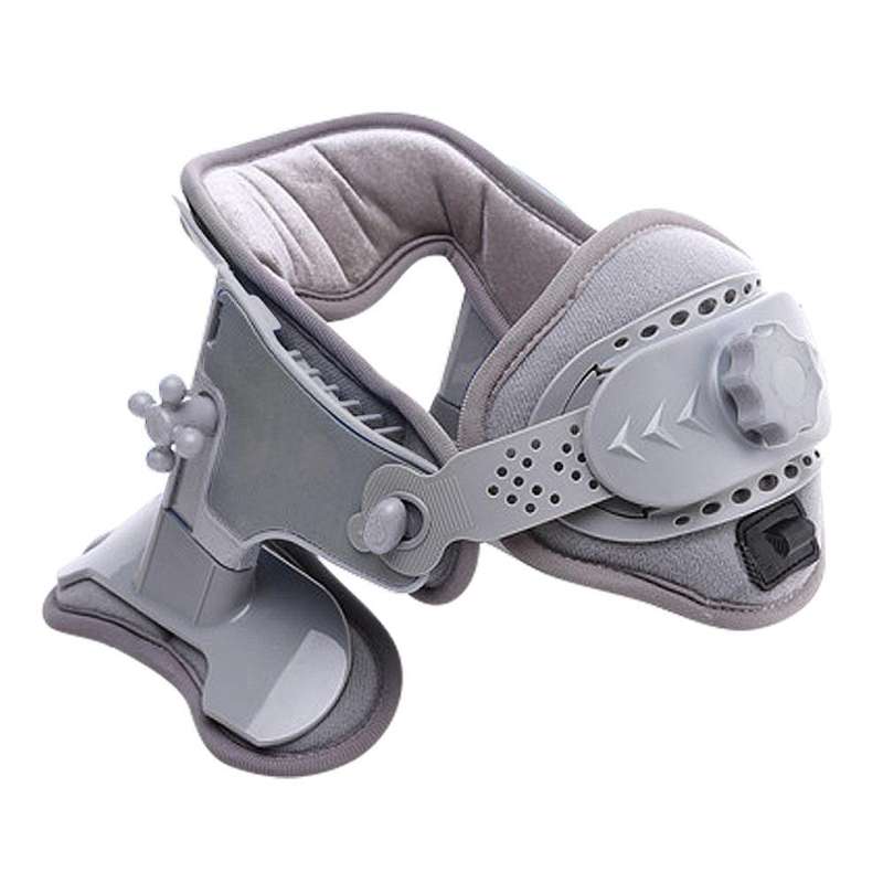 Cervical Spine Retractor Household Adjustable Hot Compress Stretching Neck Brace(Gray)