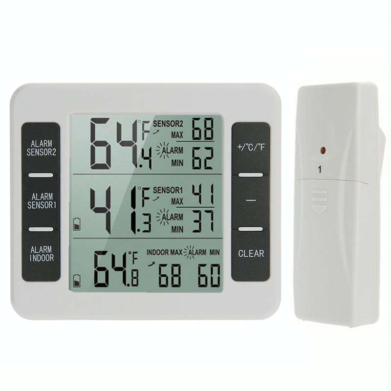 SN010 Wireless Indoor Outdoor High-Precision Thermometer Electronic Refrigerator Thermometers(One...
