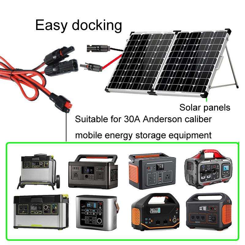 1.0m MC4 to 30A Anderson Mobile Energy Storage Battery Charging Cable