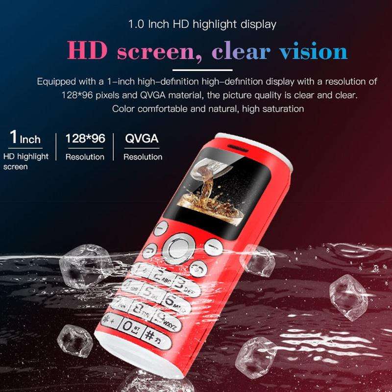 Satrend K8 Mini Mobile Phone, 1.0 inch, Hands Free Bluetooth Dialer Headphone, MP3 Music, Dual SI...