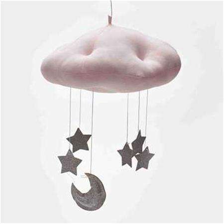 Baby Nursery Ceiling Mobile Party Decoration Clouds Moon Stars Hanging Decorations Kids Room Deco...