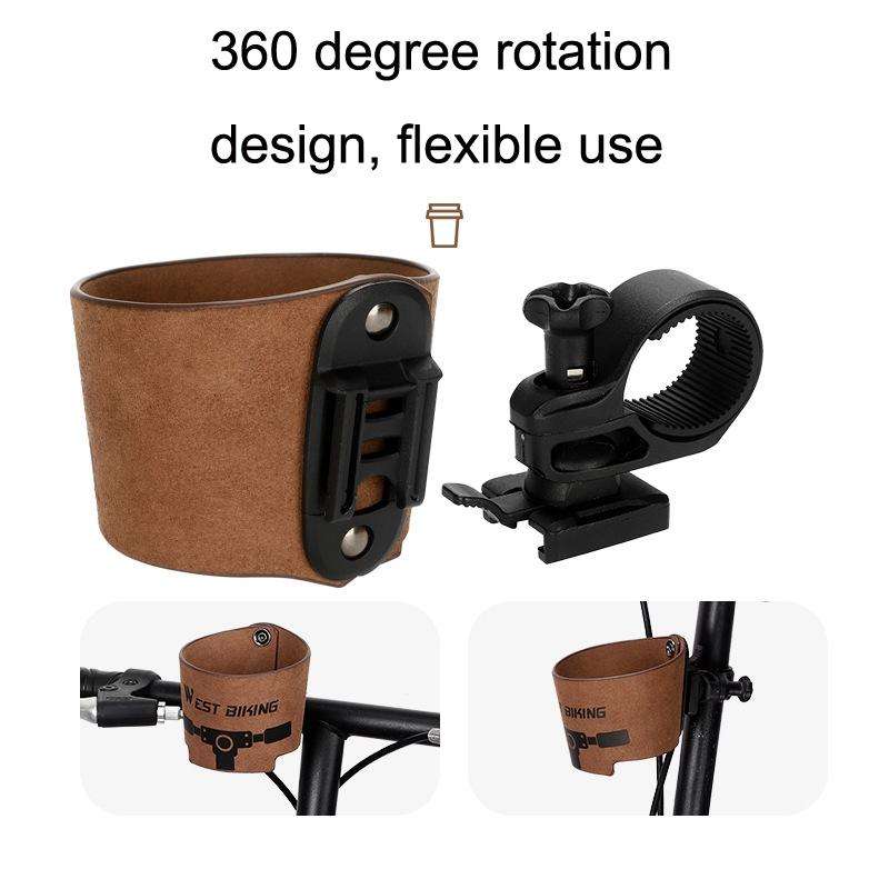 WEST BIKING YP0719298 Bicycle Cup Holder Handlebar Bottle Cage(Brown)