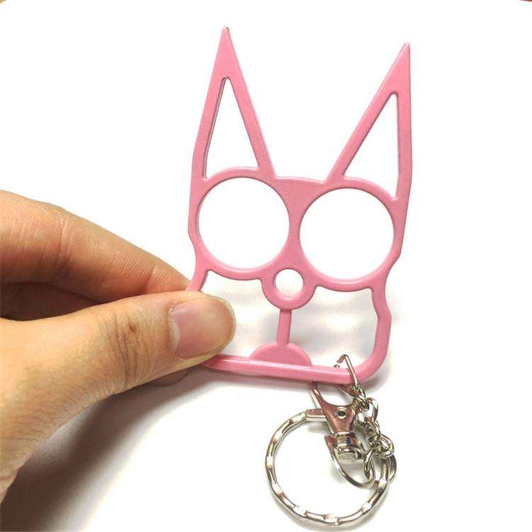 Multifunctional Outdoor Self-defense Double Finger Buckle Can Break The Window, Random Color Deli...