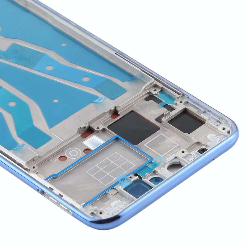 Front Housing LCD Frame Bezel Plate with Side Keys for Huawei Y9 (2019)(Silver)