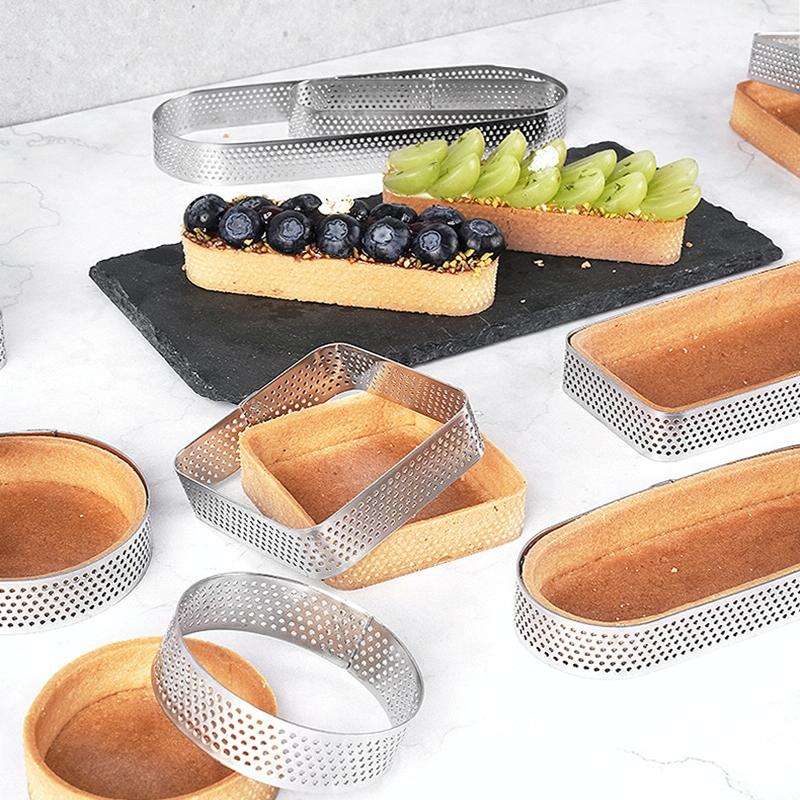 BN1006 Stainless Steel Mousse Circle Thickened Perforated Cake Mold DIY Baking Tools, Specificati...