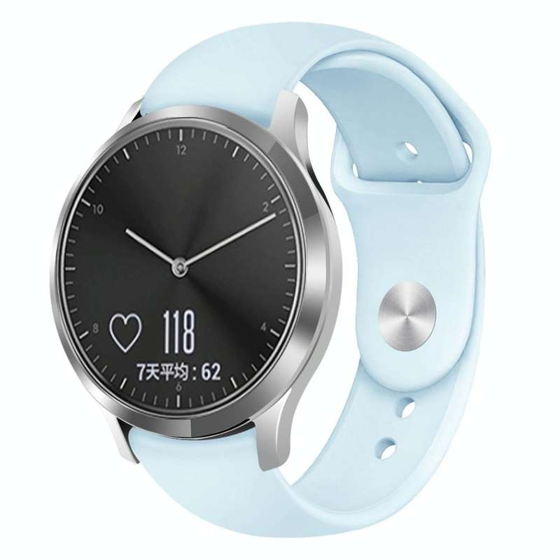 For Garmin Vivoactive 3 / Vivomove HR Solid Color Reverse Buckle Silicone Watch Band, Size: Large...