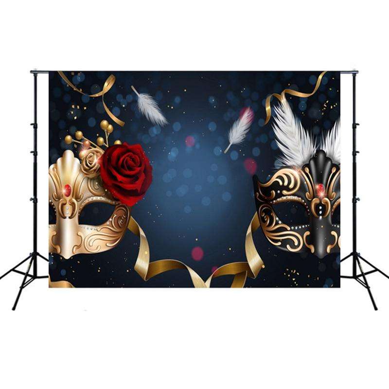 2.1m x 1.5m Masquerade Mask Party Scene Layout Photo Photography Background Cloth(W031)