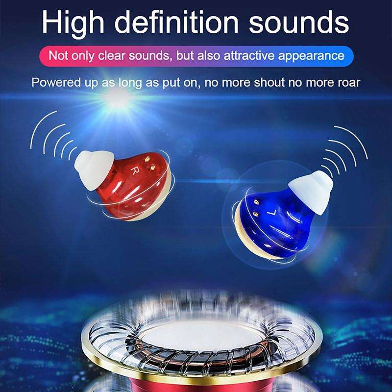 Z-300 TWS Rechargeable Sound Amplifier Deaf Hearing Aids(Red Blue)