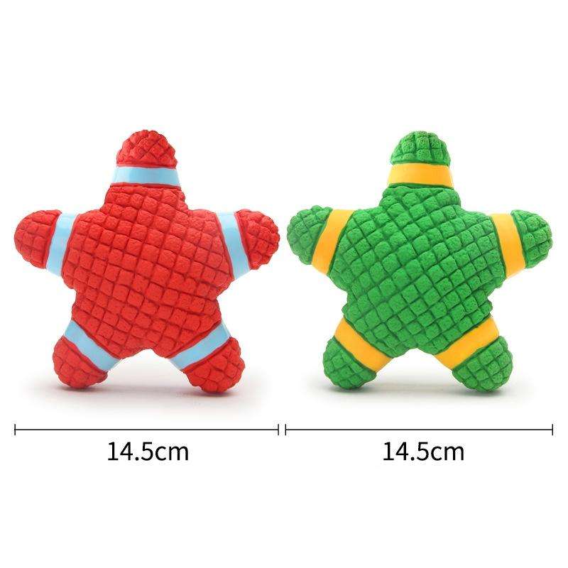 Dog Vocal Toy Latex Molar Bite Resistant Dog Bite Toy, Specification: Starfish (Red)