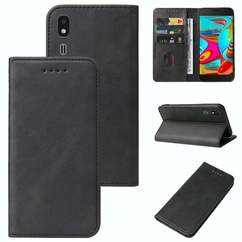 For Samsung Galaxy A2 Core / A260 Magnetic Closure Leather Phone Case(Black)