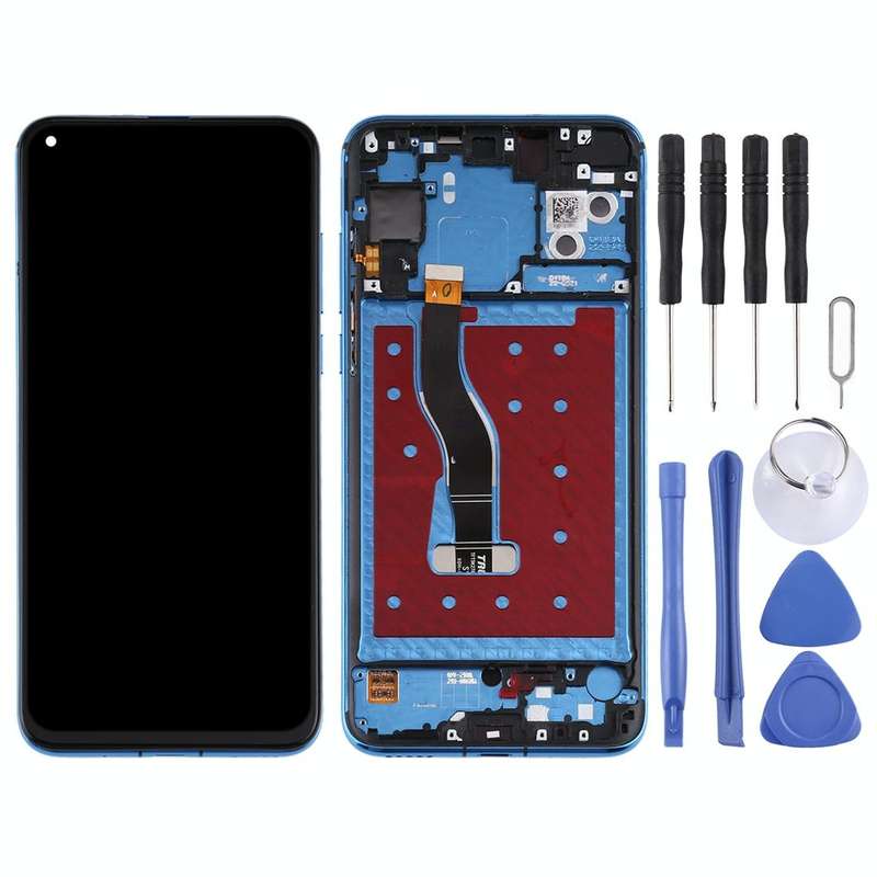 OEM LCD Screen for Huawei Nova 4 Digitizer Full Assembly with Frame(Blue)