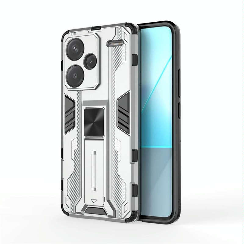 For Redmi Note 13 Pro+ Supersonic Armor PC Hybrid TPU Phone Case(Silver)