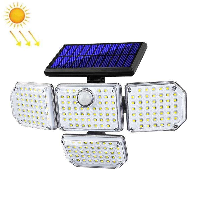 TG-TY051 4-Head Rotatable Solar Wall Light Body Sensor Outdoor Garden Waterproof Corridor Garden ...