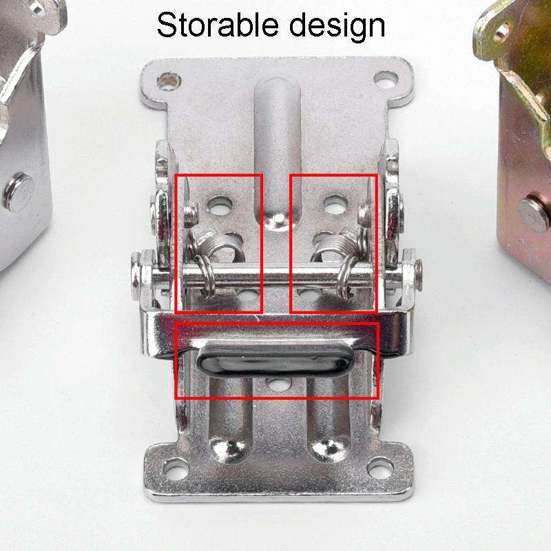 Collapsible Hinge Furniture Table Splicing Hardware With 10 Screws, Model: 90 Degree Copper