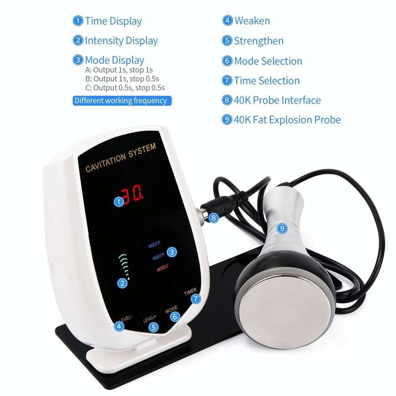 40K Cavitation Ultrasonic Body Slimming Machine Weight Loss Ultrasound Massager US Plug