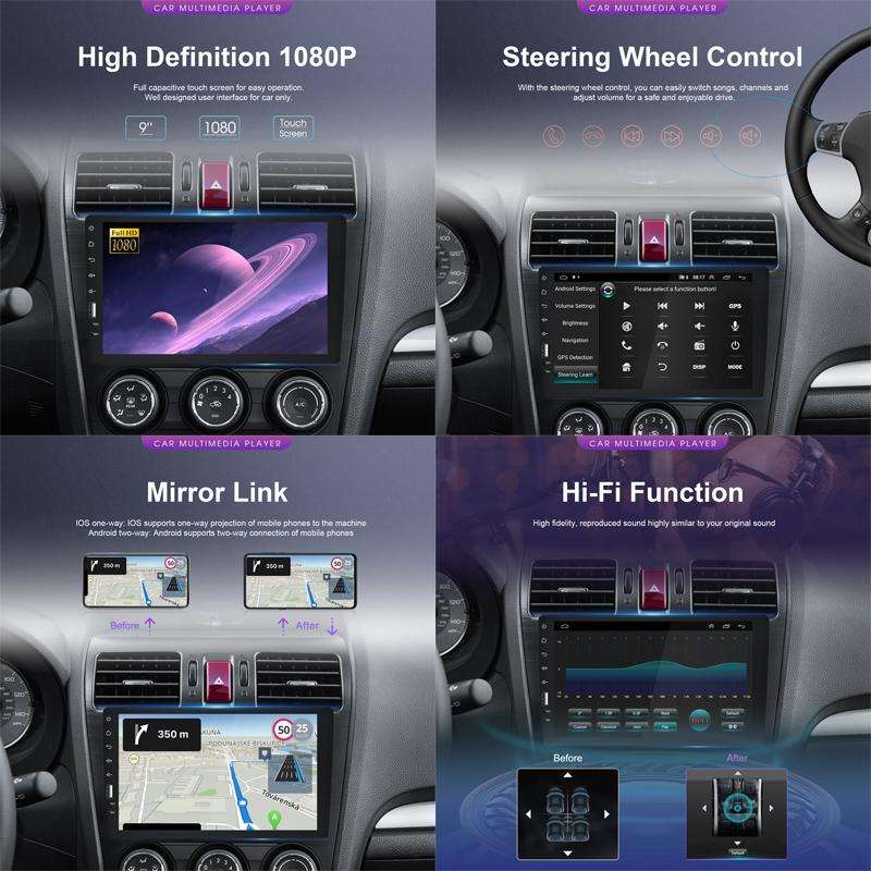 A3236 9 inch Android 11 Single Butt MP5 Player, Style: Wifi 2+32G(Standard+AHD Camera)