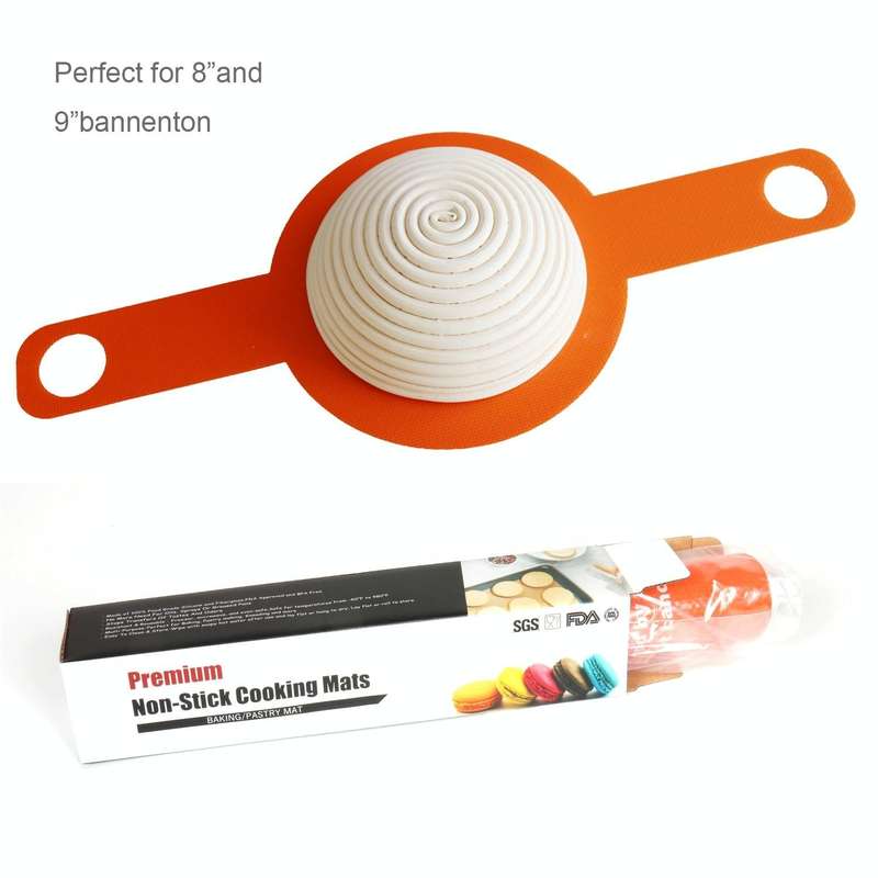 Oven Accessories Bread Dough Transfer Baking Mat Long Handle Extraction Mat(Brown)